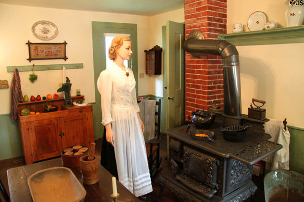 Kitchen in Sayles House at Milan Historical Museum. Milan, OH.