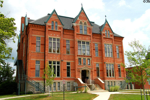 Miami Street School (1884) (155 Miami St.) now Tiffin University. Tiffin, OH. Style: Gothic. Architect: William H. Hollenberger. On National Register.