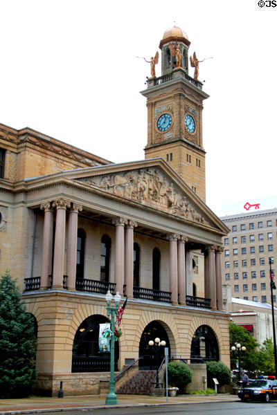 Stark County Courthouse (1870 & 1895) in downtown Canton (115 Central Plaza North). Canton, OH. Style: Beaux Arts Classicism. Architect: Henry Meyer (1870) & George F. Hammond (1895). On National Register.