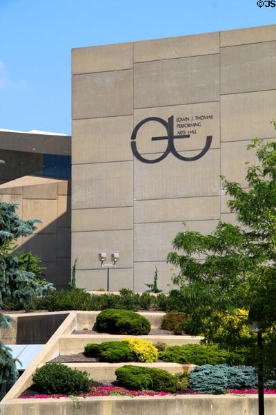 Landscaping of E.J. Thomas Performing Arts Hall. Akron, OH.