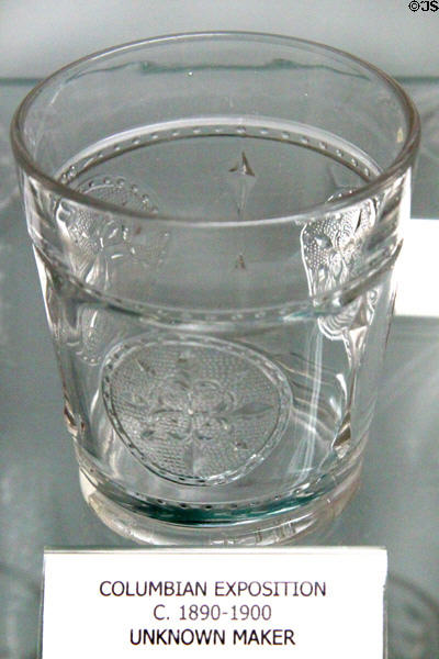 Columbian Exposition tumbler (1893) at Degenhart Paperweight & Glass Museum. Cambridge, OH.