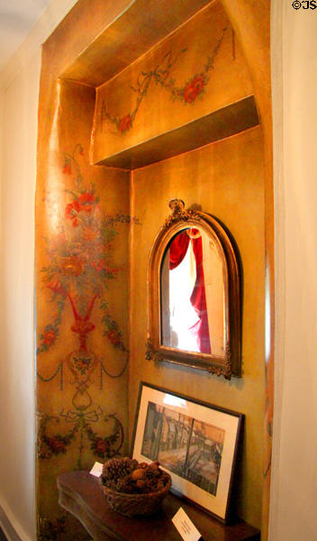 Alcove with mirror at Stone Academy Museum. Zanesville, OH.