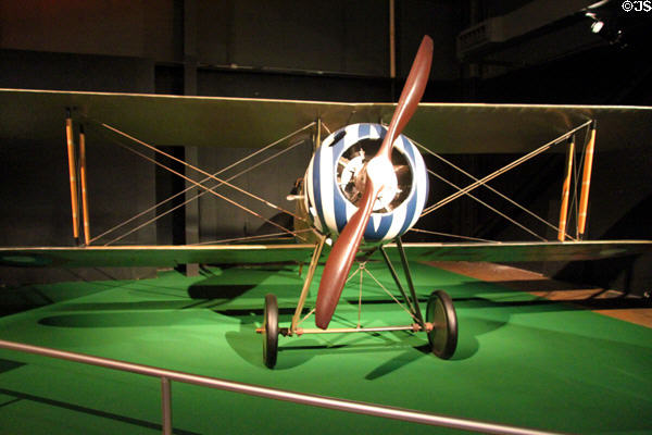 Nieuport 28 (1918) biplane fighter replica at National Museum of USAF. Dayton, OH.