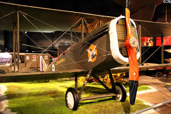 De Havilland DH-4 American-made British bomber biplane at National Museum of USAF. Dayton, OH.