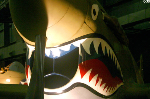 Curtiss P-40E Warhawk (1942) fighter at National Museum of USAF. Dayton, OH.