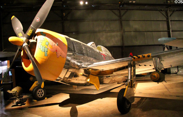 Republic P-47D Bubble Canopy Thunderbolt (1942) fighter at National Museum of USAF. Dayton, OH.