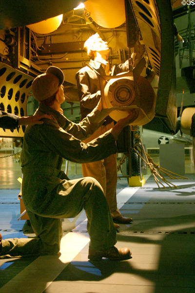 Bombay of North American B-25B Mitchell (1940) bomber as used by Doolittle Raid at National Museum of USAF. Dayton, OH.