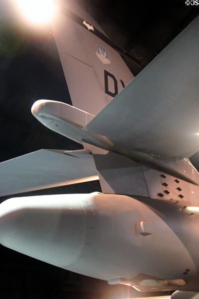 Tail of Boeing B-1B Lancer (1981) bomber at National Museum of USAF. Dayton, OH.