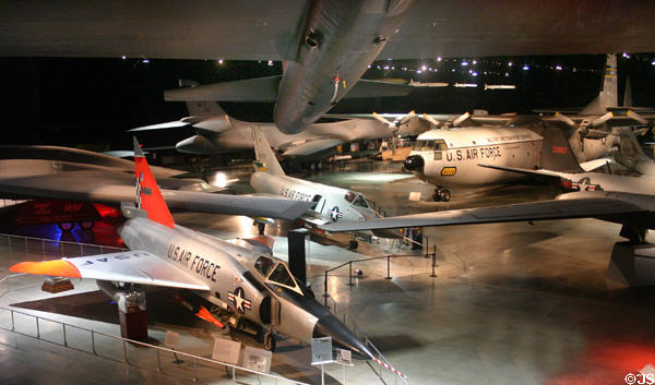 Overview of modern aircraft collection at National Museum of USAF. Dayton, OH.