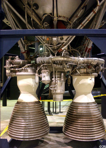 Hypergolic liquid fuel ballistic missile engine of Titan II which allowed launching from silos at National Museum of USAF. Dayton, OH.