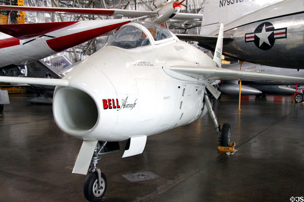 Bell X-5 (1951) variable sweep wing test plane at National Museum of USAF. Dayton, OH.