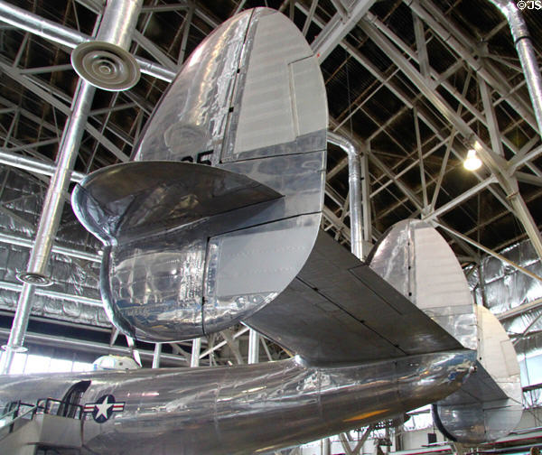 Tail of Lockheed VC-121E Columbine III (1954-61) used by President Dwight Eisenhower at National Museum of USAF. Dayton, OH.
