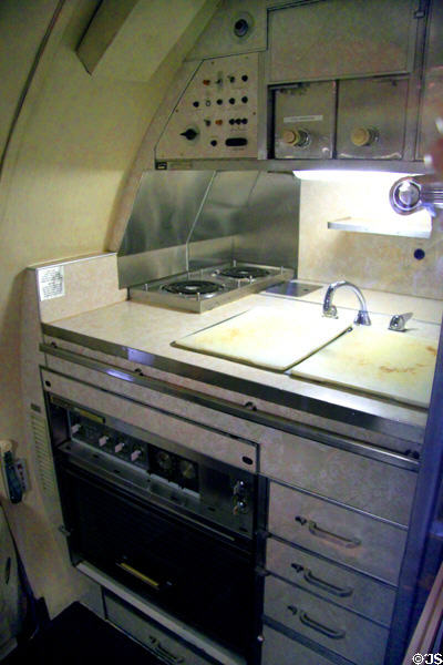Galley in Boeing VC-137C SAM 26000 (1962) presidential Air Force One at National Museum of USAF. Dayton, OH.