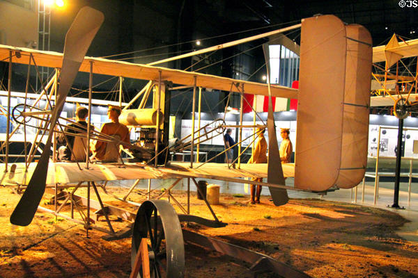 Wright Military Flyer (1909) replica with original engine at National Museum of USAF. Dayton, OH.