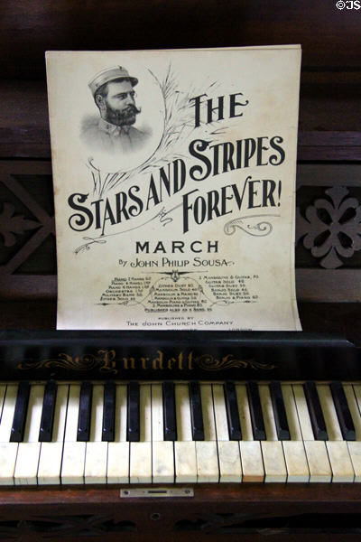 Sheet music of John Philip Sousa's Stars and Stripes Forever at Carillon Historical Park. Dayton, OH.