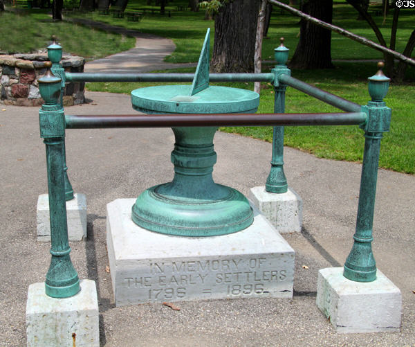 Memorial sundial at Carillon Historical Park. Dayton, OH.