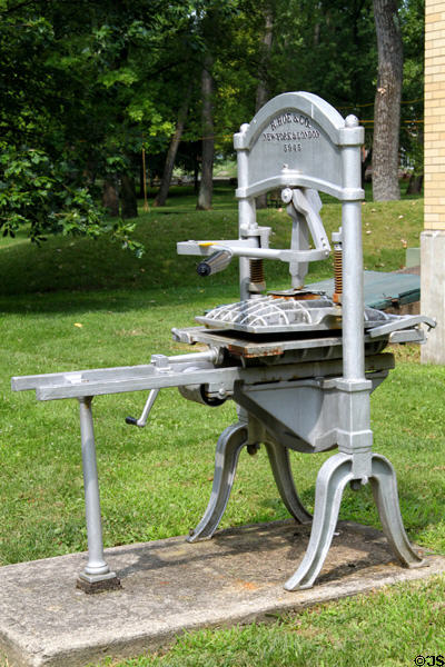 Printing press by R. Hoe & Co. of New York at Carillon Historical Park. Dayton, OH.