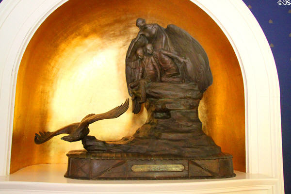 Statue given to Wright Bros. by the Aero Club of Sarthe, France at Hawthorn Hill. Dayton, OH.