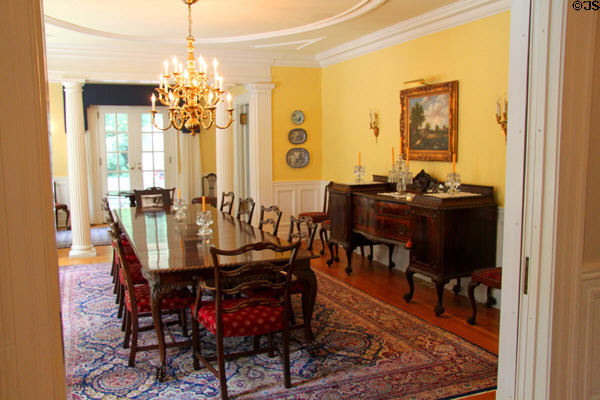 Dining room at Wright's Hawthorn Hill. Dayton, OH.