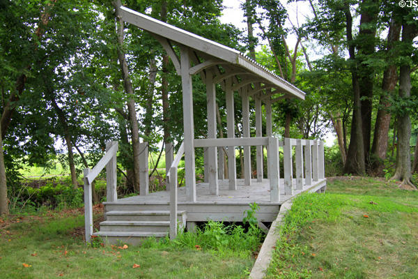 Streetcar stop at Huffman Prairie Flying Field allowed Wright Brothers to commute from Dayton to test their aircraft. Dayton, OH.