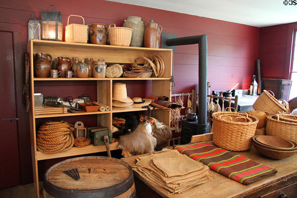 Storeroom of N.K. Whitney Store at Historic Kirtland Village. Kirtland, OH.