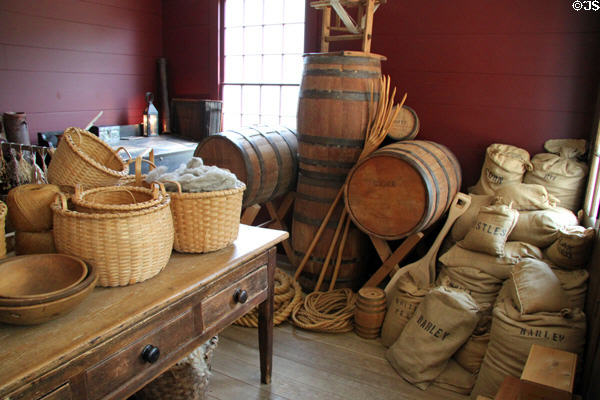 Storeroom of N.K. Whitney Store at Historic Kirtland Village. Kirtland, OH.