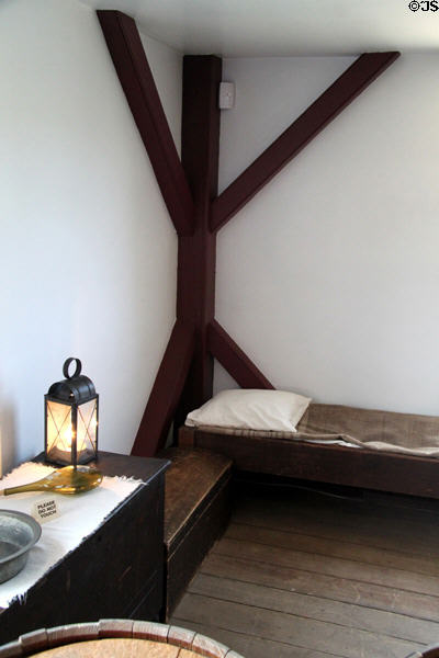 Beam structure in N.K. Whitney Store at Historic Kirtland Village. Kirtland, OH.