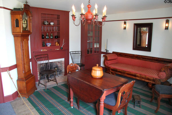 Parlor in Whitney home at Historic Kirtland Village. Kirtland, OH.
