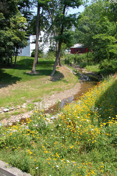 Stream running through Historic Kirtland Village. Kirtland, OH.