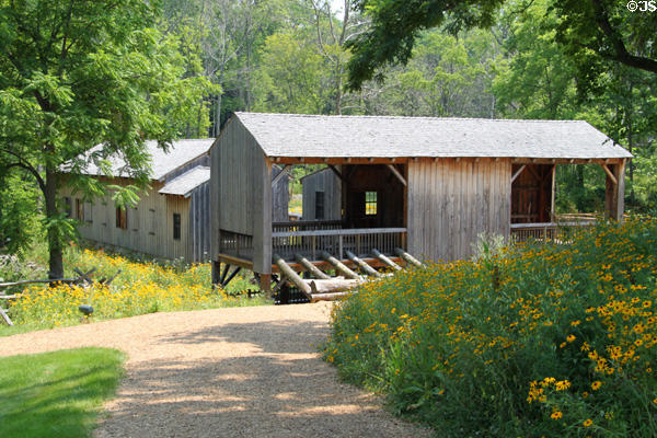 Reconstructed sawmill at Historic Kirtland Village. Kirtland, OH.