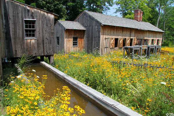 Ashery where frontier community made potash for soap, glass, textiles & medicines at Historic Kirtland Village. Kirtland, OH.