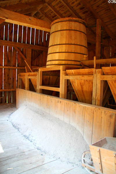 Lye leaching vats in Ashery at Historic Kirtland Village. Kirtland, OH.