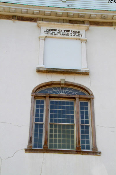 Front facade of Kirtland Temple built by Church of the Latter Day Saints (1834). Kirtland, OH.