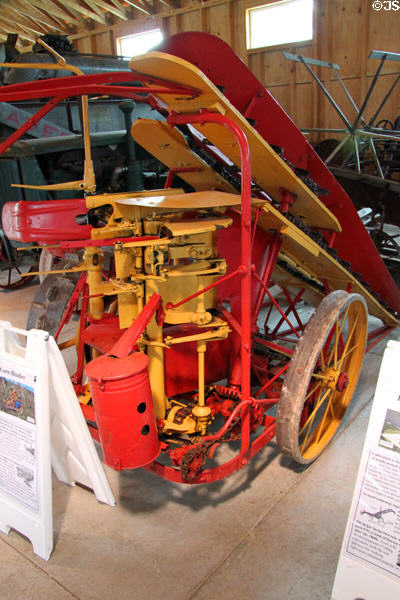 Mechanized corn cutter & binder (early 20thC) at Lake Metroparks Farmpark. Kirtland, OH.