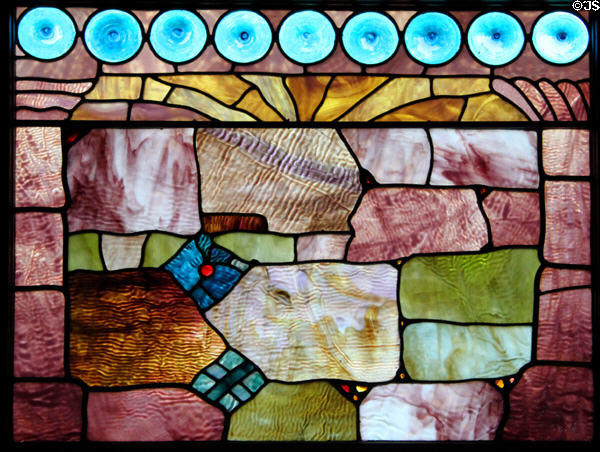 Stained glass window at Garfield home. Mentor, OH.