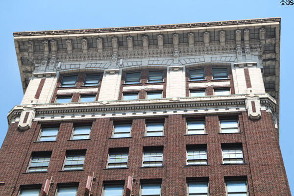 Roofline overhang of 75 Public Square. Cleveland, OH.