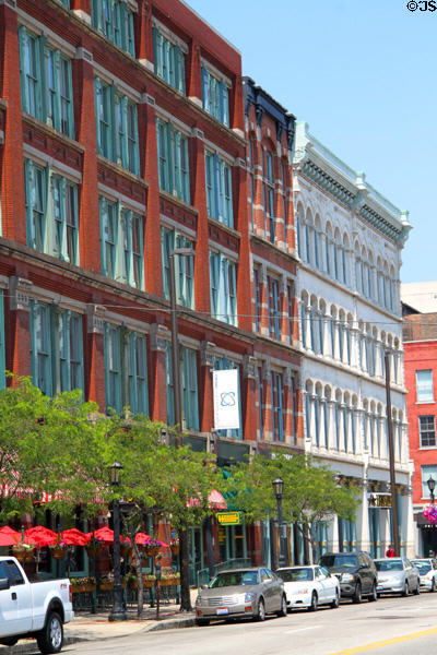 Garretson Building (1875) & Hoyt Block (1874) (604-14 W. St. Clair Ave.) in Warehouse District. Cleveland, OH. On National Register.