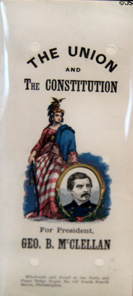 George B. McClellan campaign ribbon (1864) at Cleveland History Center. Cleveland, OH.