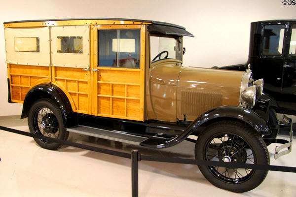 Ford Model A Station Wagon (1929) from Dearborn, MI at Crawford Auto Aviation Museum of Cleveland History Center. Cleveland, OH.