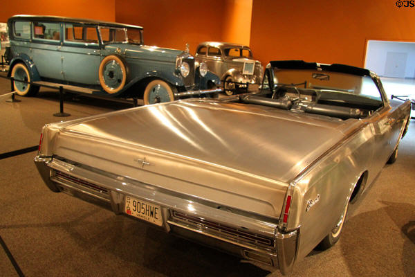 Lincoln Continental 86 Convertible (stainless steel) (1966) at Crawford Auto Aviation Museum of Cleveland History Center. Cleveland, OH.