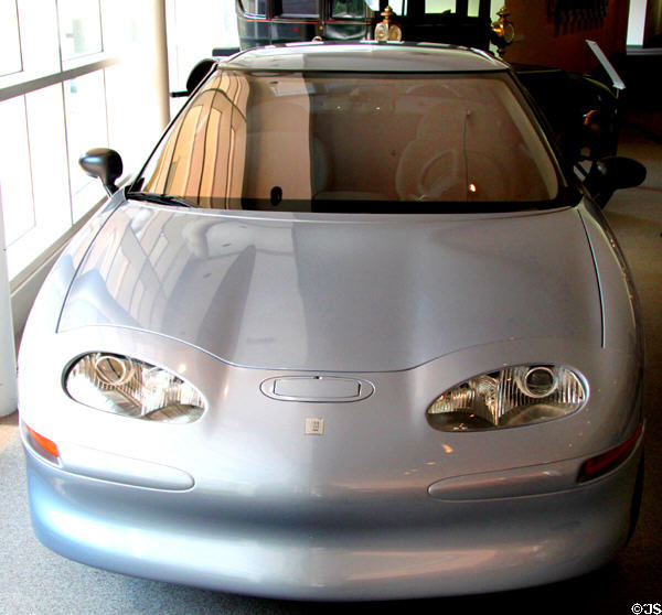 GM EV-1 electric car (1997) from Lansing, MI at Crawford Auto Aviation Museum of Cleveland History Center. Cleveland, OH.