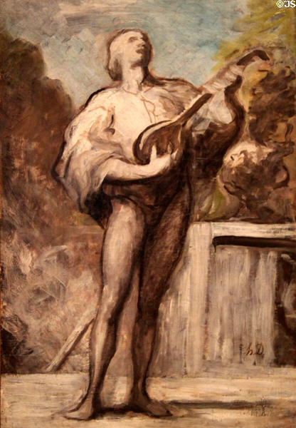 The Troubadour (1868-73) by Honoré Daumier at Cleveland Museum of Art. Cleveland, OH.