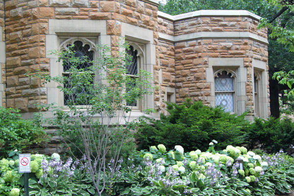 Stonework details of Florence Harkness Chapel at Case Western Reserve University. Cleveland, OH.