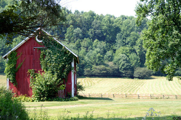Farm landscape at Hale Farm. Cleveland, OH.