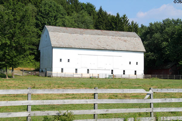 White barn at Hale Farm. Cleveland, OH.
