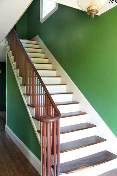 Staircase in Jonathan Goldsmith House at Hale Farm. Cleveland, OH.
