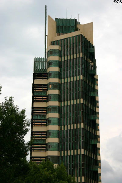 Facade of Price Tower. Bartlesville, OK.