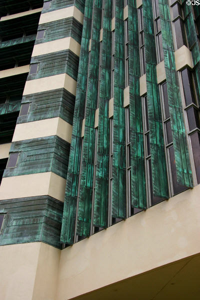 Facade details of Price Tower. Bartlesville, OK.