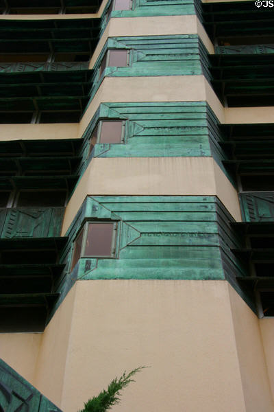 Surface treatment of Price Tower. Bartlesville, OK.