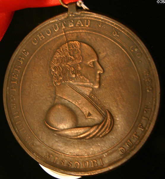 Medal of Pierre Chouteau of Upper Missouri Outfit Co. OK.